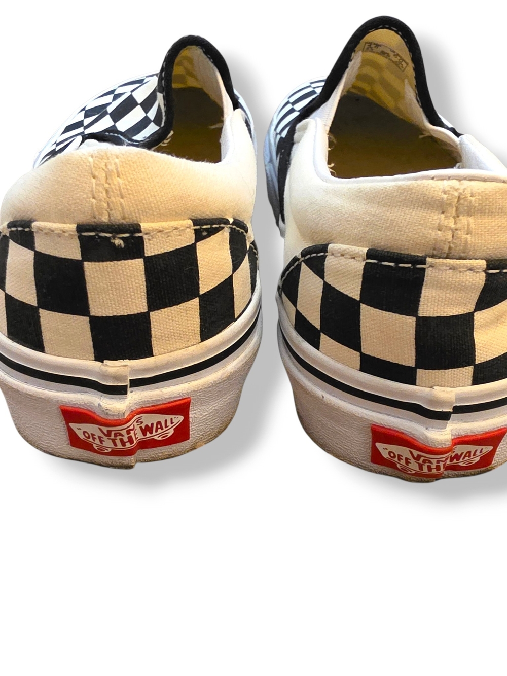 Vans Unisex Classic Slip-On Checkerboard Sneakers - Black/White Men 4.5 Women 6 - Picture 4 of 10